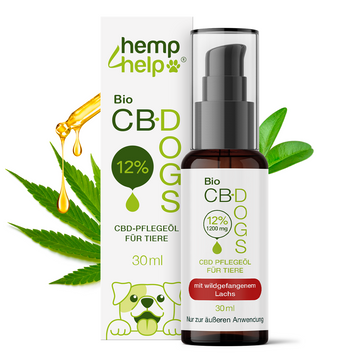 CBD Pflegeöl für Haustiere – 12 % Bio-CBD mit Lachsöl & Rosmarinextrakt – Beruhigende Haut- & Fellpflege für Hunde, Katzen & Kleintiere – Natürlich, Vegan, Äußerliche Anwendung