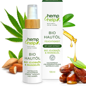 Bio Hanf Haut-Öl mit Jojoba-Öl und Mandel-Öl 100ml 