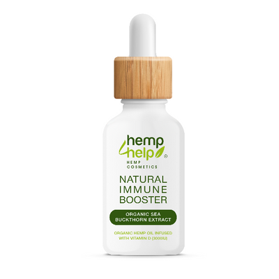 Raw Herbal Immune Booster Enriched with Vitamin D3000IU Organic Sea Buckthorn Extract and Organic Hemp Seed Oil Natural Vitamin-C 2000mg-Omega 3-6-7-9-No additional aromas, natural taste, sugar-free