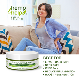 Hemp4Help® 200ml Hemp Active Rapid Gel 1er Pack for knee, joint, neck and muscle pain, arthrosis, rheumatism with comfrey, hemp, arnica and boswellia serrata extracts - paraben free ...